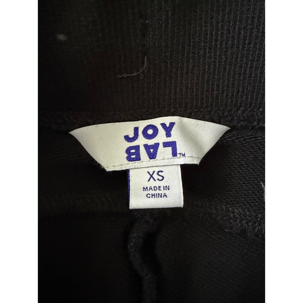 JoyLab Womens Black High-Rise Tapered Fleece Joggers XS Drawstring Pockets - Picture 3 of 10